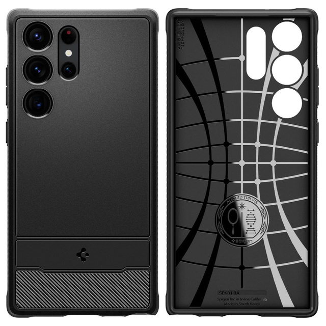 Etui na telefon Spigen Rugged Armor do Samsung Galaxy S23 Ultra Matte Black