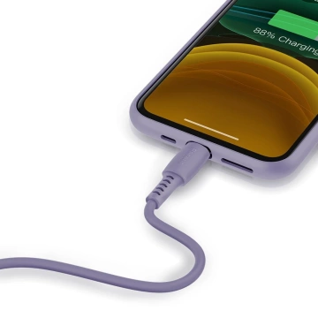 Barevný kabel Baseus USB / Lightning 2,4A 1,2 m fialový (CALDC-05)
