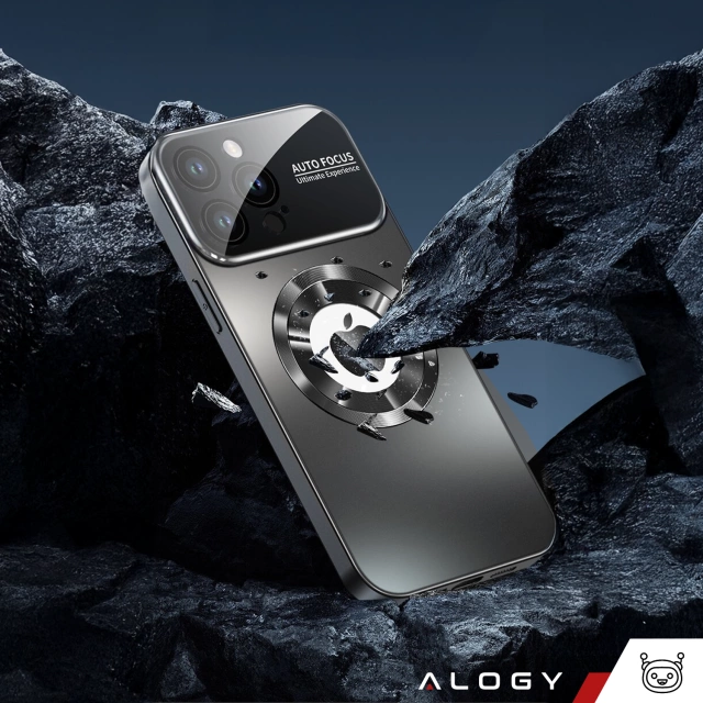 Чохол для Apple iPhone 16 Pro Max Alogy MagSafe LuxeShield™ із захистом лінз для MagSafe, графітово-чорний