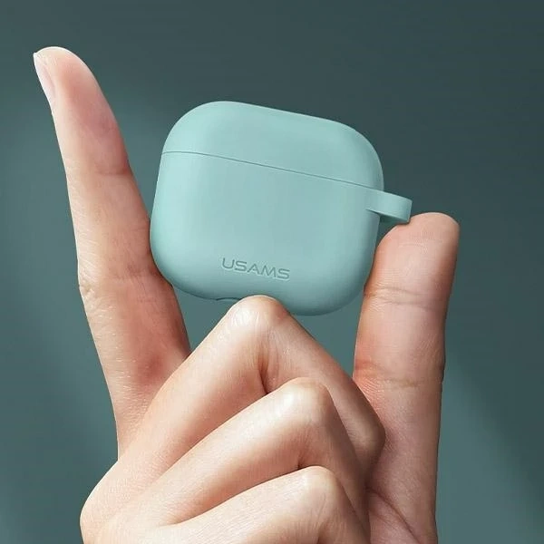 Ochranné pouzdro na sluchátka USAMS pro Apple AirPods 3 silikonové růžové/růžové BH741AP03 (US-BH741)