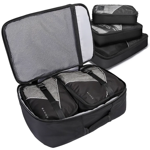 Bange Waterproof Backpack for Laptop 17" City Travel 47x29x17 cm for Work Airplane Men's Women's with 3 Organizers Black