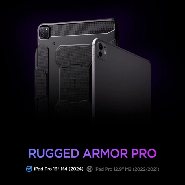 Etui Spigen Rugged Armor „Pro“ pre Apple iPad Pro 13 7/2024 čierny