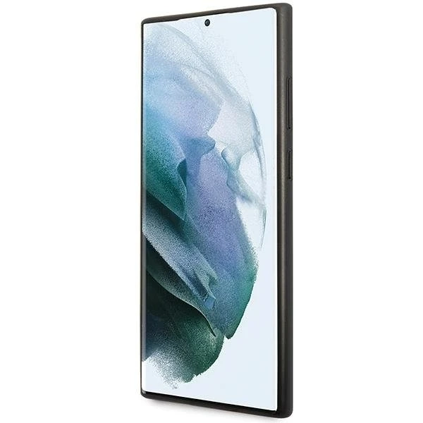 Etui Guess GUHCS23LG4GFGR do Samsungu Galaxy S23 Ultra S918 szary/sivé pevné puzdro 4G kovové zlaté logo