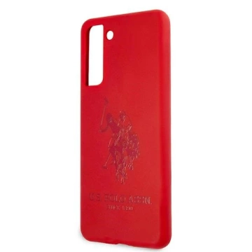 US Polo Silicone On Tone Phone Case for Samsung Galaxy S21 red/red
