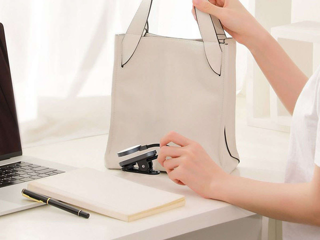 Baseus wireless LED desk lamp with a clip, gray