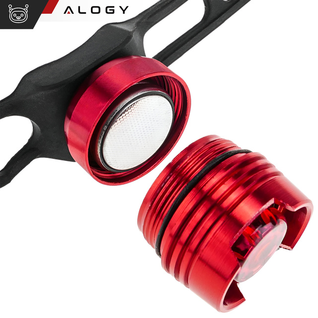 2x Bicycle rear light for the rear of the bike LED lighting rear light red waterproof set of 2 Alogy lights
