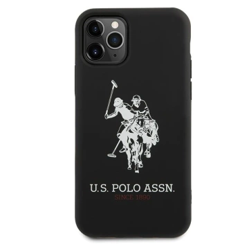 Puzdro na telefón US Polo USHCN65SLHRBK pre Apple iPhone 11 Pro Max black/black Silicone Collection
