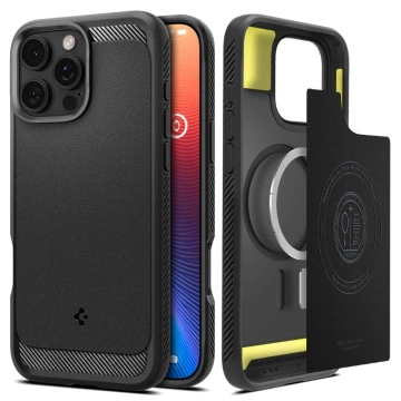 Ochranné puzdro Spigen Rugged Armor Mag Magsafe pre iPhone 16 Pro Black