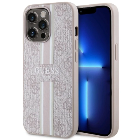 Etui Guess GUHMP13LP4RPSP na iPhone 13 Pro / 13 6,1" pevné puzdro 4G Printed Stripes MagSafe