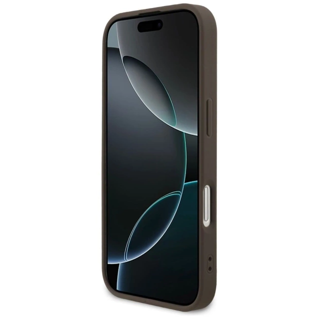 Etui Guess 4G Ring Classic Logo MagSafe do iPhone 17 brązowe