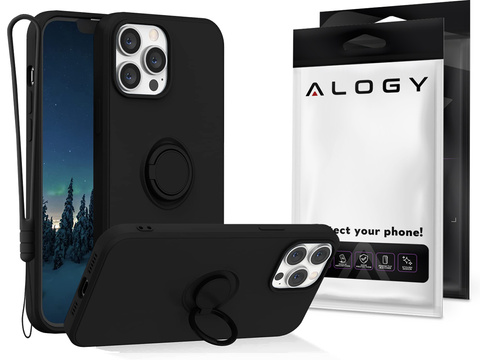Силіконовий чохол Ring Ultra Slim Alogy для Apple iPhone 13 Pro Black