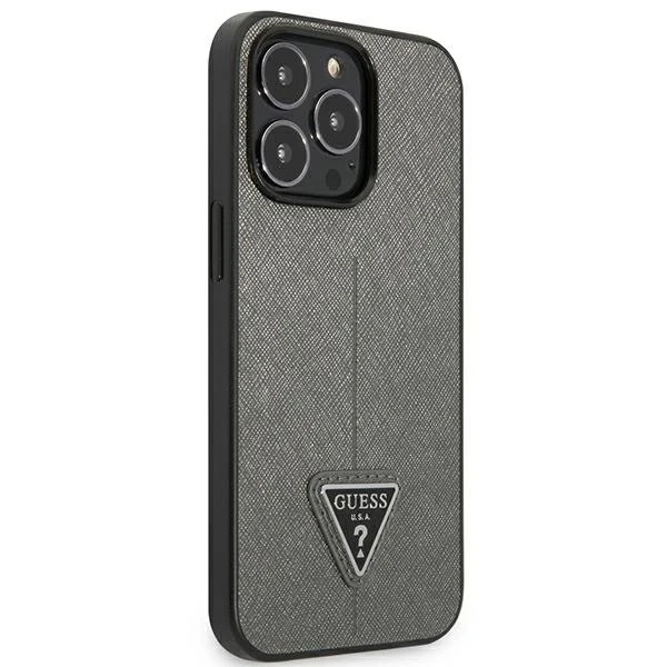Etui Guess GUHCP13XPSATLG pro iPhone 13 Pro Max 6,7" pevný obal Saffiano Triangle Logo