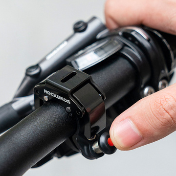 Bicycle bell for the bike universal RockBros Big Ring aluminum strong for the handlebar 100dB waterproof black