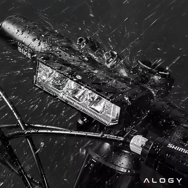 Fahrradlicht vorne Halogen LED-Licht Fahrradbeleuchtung für den vorderen Fahrradlenker Mocna 900lm Alogy 610 schwarz