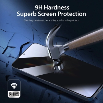 Dux Ducis Glass Privacy pre Samsung S24 - s čiernym rámom