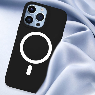 Puzdro pre MagSafe Ultra Slim Mag Alogy pre Qi nabíjačky pre Apple iPhone 13 Pro čierne sklo indukčnej nabíjačky