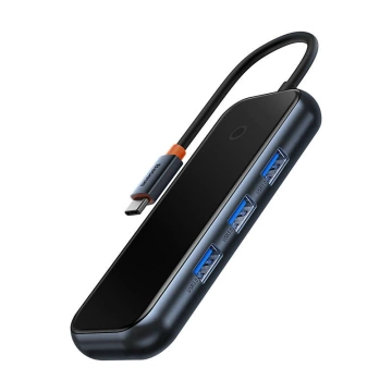 4in1 Adapter Baseus Hub USB-C to 4xUSB 3.0 (dark gray)