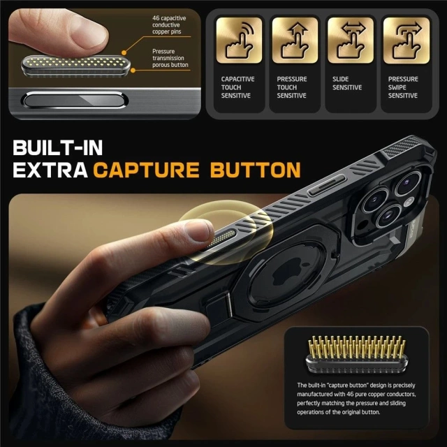 Etui Supcase UB Grip Mag Magsafe pro iPhone 16 Pro Black