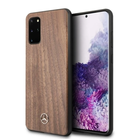 Etui Mercedes MEHCS67VWOLB do Samsung Galaxy S20+ Plus G985 hard case Wood Line Walnut