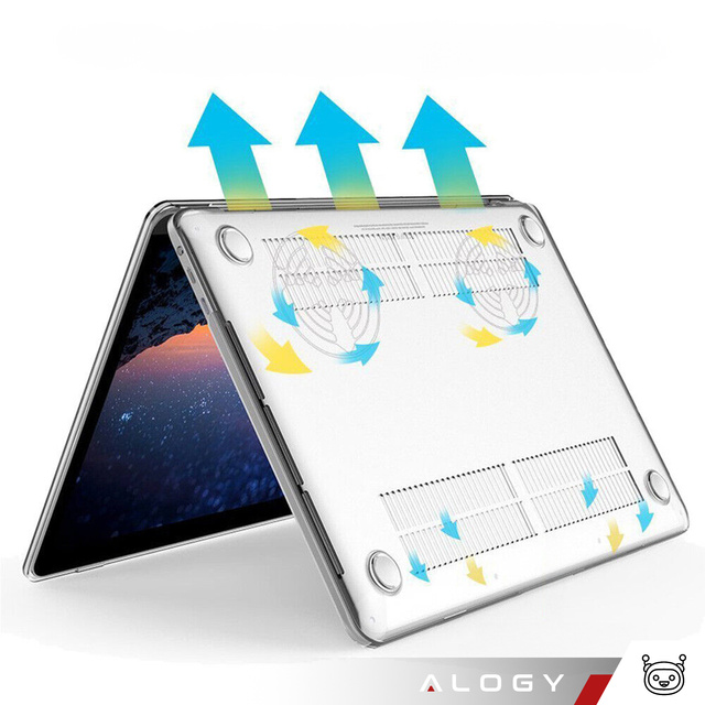 Tvrdé puzdro Alogy pre Apple MacBook Air 13 M1 2021 Transparent