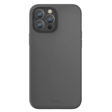 UNIQ puzdro Lino Hue iPhone 13 Pro Max 6,7" šedá / uhľovo šedá MagSafe