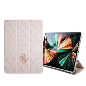 Obal knihy Guess GUIC11G4GFPI iPad 11" 2021 růžový/růžová kolekce 4G