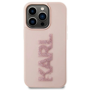 Karl Lagerfeld KLHCP15L3DMBKCP case for iPhone 15 Pro 6.1" pink/pink hardcase 3D Rubber Glitter Logo