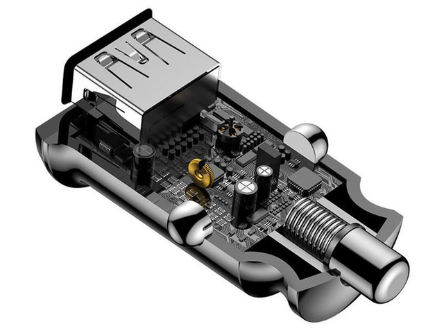 Baseus Grain autonabíjačka 2x USB 5V 3.1A čierna