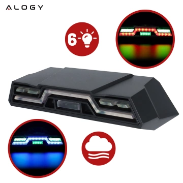 Bicycle rear light for the rear of the bike LED lighting rear light red aluminum waterproof IPX4 50lm Alogy