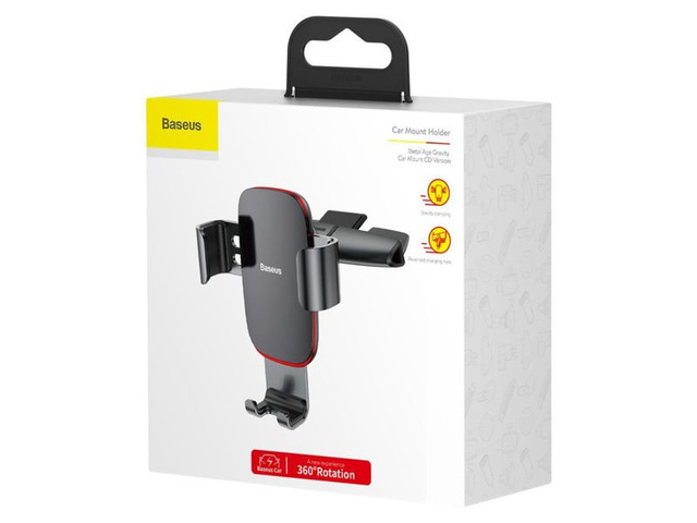Baseus Metal Age gravity car holder CD slot Black
