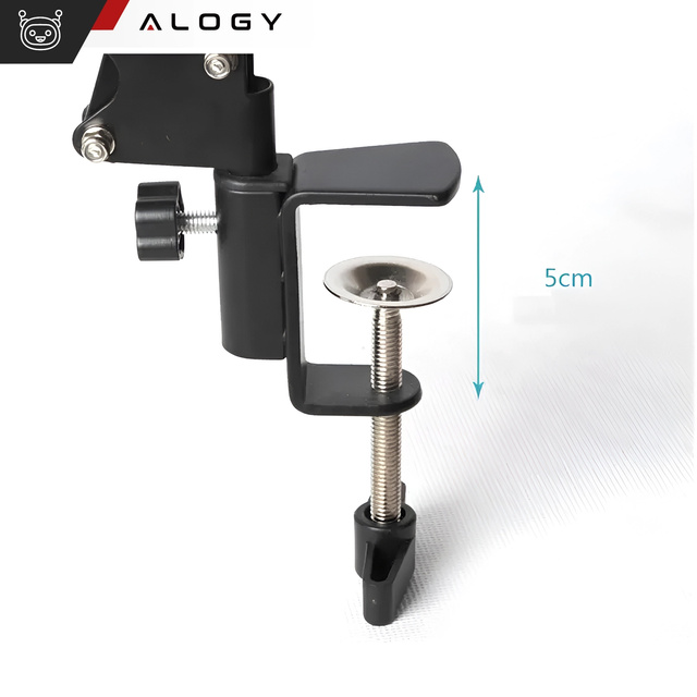 Alogy LED kruhové svetlo 10-palcový fotografický prsteň na make-up stojan na stolovú dosku Čierny