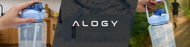 Velká skleněná láhev láhev na vodu láhev na pití nápoje Alogy Motivační odměrka 1l 1000ml silikonové pouzdro Olive