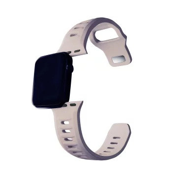 Hodinky pre inteligentné hodinky 3mk silikónový remienok na hodinky Apple Watch 42/44/45/49 mm Latte