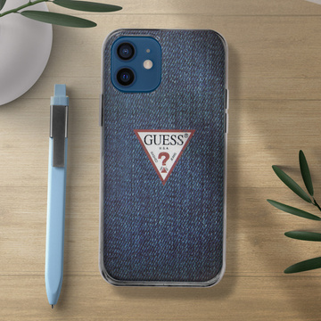 Guess GUHCP12SPCUJULDB iPhone 12 mini 5,4" granatowy/dark blue hardcase Jeans Collection
