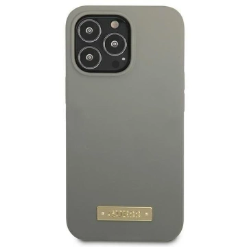 Etui Guess GUHMP13XSPLG pro Apple iPhone 13 Pro Max 6,7" szary/šedé pevné pouzdro Silikonová deska s logem MagSafe