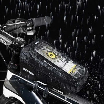 Чохол/велотримач WILDMAN XS2 рамна сумка чорний/чорний