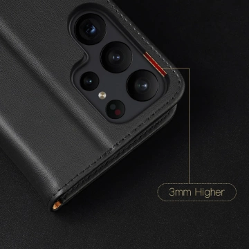 Ochranné puzdro Dux Ducis Hivo pre Samsung Galaxy S23 flip cover stojan na peňaženku RFID blocking hnedé