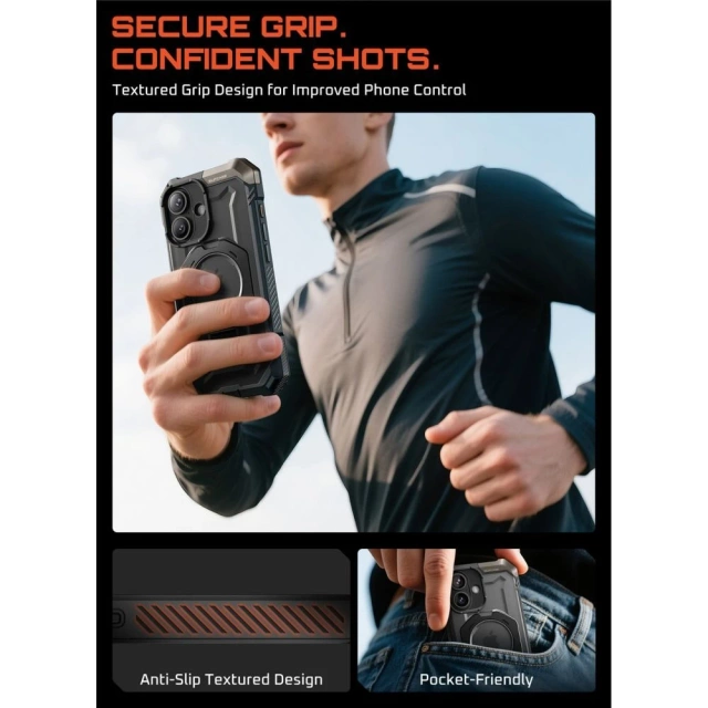 Etui Supcase Unicorn Beetle Grip Mag MagSafe do iPhone 17 Black