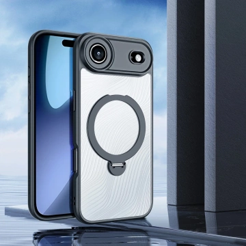 Etui do iPhone 17 Air Dux Ducis Aimo Mag Pierścień Podstawka Czarne