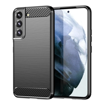 Чохол для телефону Carbon Case для Samsung Galaxy S23 гнучкий силіконовий карбоновий чохол чорний