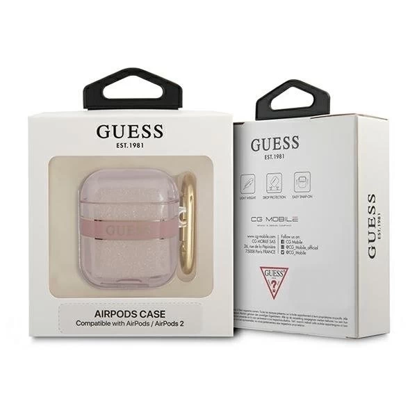 Guess GUA2HHTSP kryt AirPods różowy/růžový Strap Collection
