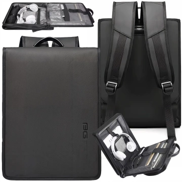 Bange Waterproof Backpack Taška na notebook 14" Urban Travel 39,5x29,5x8 cm pro Work School Airplane Pánské Dámské Slim Černá