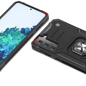 Wozinsky Ring Armor Tough Hybrid Case Magnetic Cover Holder Samsung Galaxy S22 (S22 Plus) синій