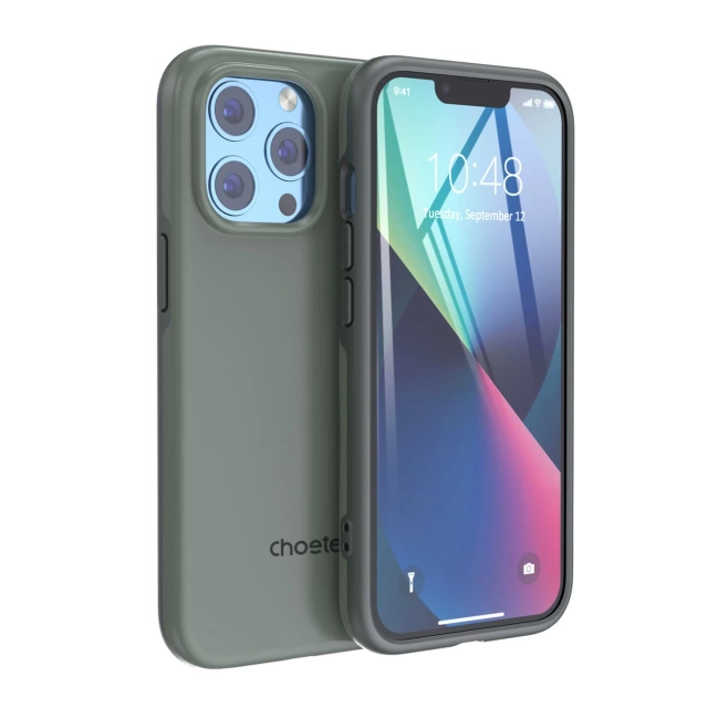 Чохол Choetech MFM Anti-drop case etui Made For MagSafe для iPhone 13 Pro, зелений (PC0113-MFM-GN)