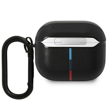 Etui BMW BMA322PVTK do AirPods 3 genový kryt čierny/čierny Leather Curved Line