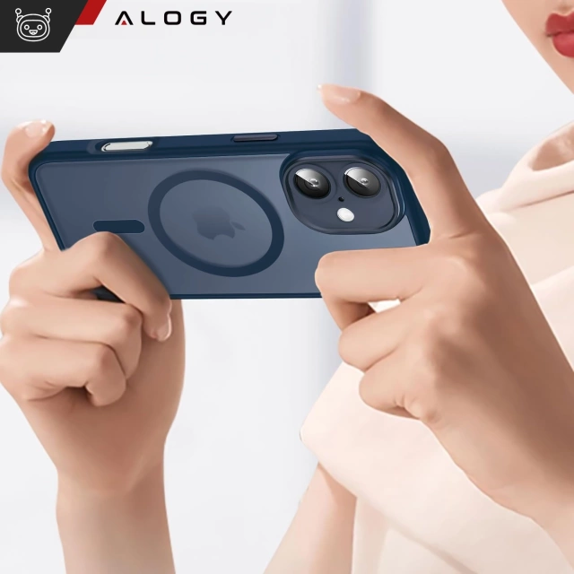 3in1 Hybrid Case Set Tempered Glass for Apple iPhone 16 Protective Case Hybrid MagSafe with Lens Protection Phone Case Alogy 3in1 Case Pack Navy Blue