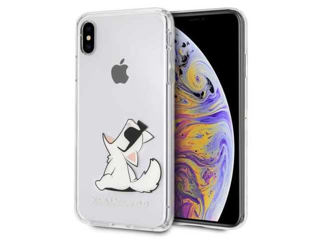Etui Karl Lagerfeld Choupette pro Apple iPhone XS Max Clear