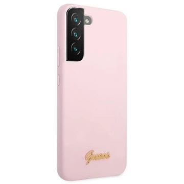 Guess GUHCS22MLSLMGLA S22 S906 Lawenda/levandule hardcase Silicon Script Metal Logo