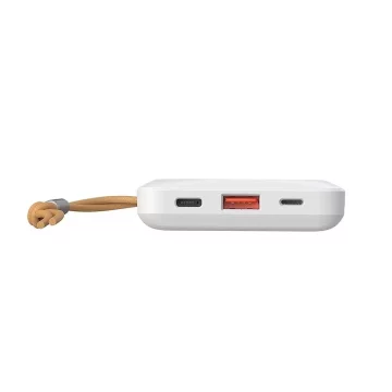 Powerbanka Externí baterie VEGER MagOn s Qi nabíjením pro MagSafe 15W - 10 000mAh PD 22,5W bílá (VP1151 / W1151)