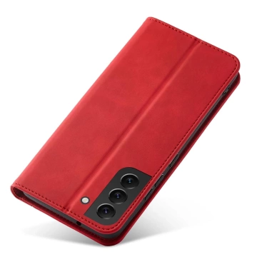 Magnet Fancy Case for Samsung Galaxy S22 (S22 Plus) cover wallet for cards card stand red